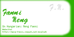 fanni meng business card